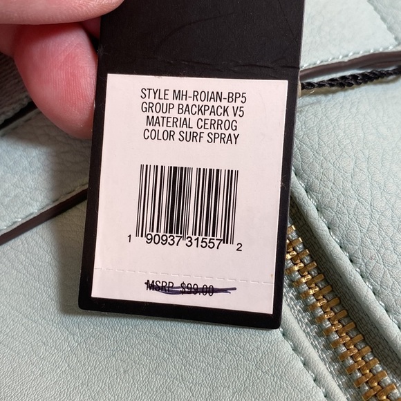 Max Studio Light Blue Studded Backpack - Picture 8 of 12